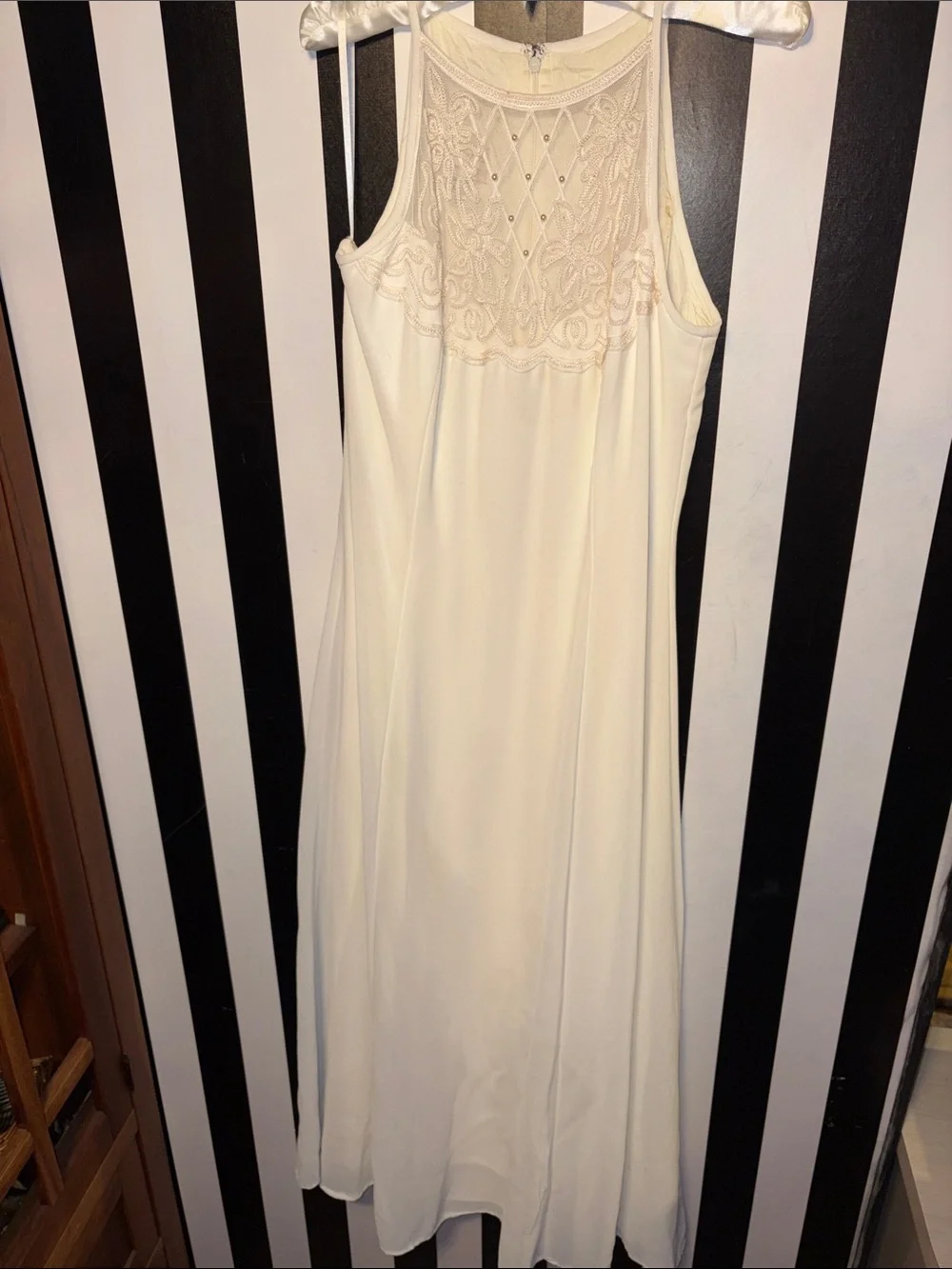 Scott McClintock Millenium 2000  Sleeveless Maxi Wedding Gown Embroidered Dress